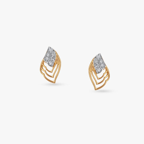 Ripple Radiance Diamond Stud Earrings