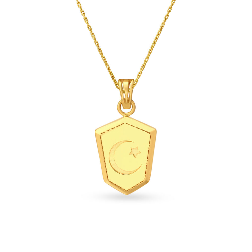 Laser moon clearance cut gold chain
