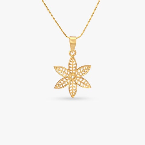 Sunlit Blossom Gold Pendant