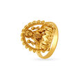 Ornate Carved Goddess Laxmi Finger Ring,,hi-res image number null