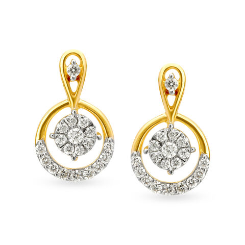 Chic Geometric Diamond Stud Earrings