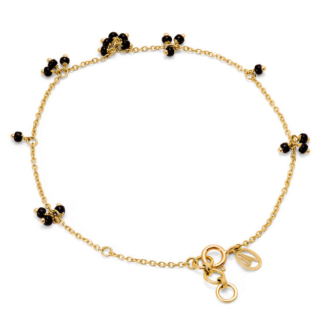 Mia Sutra DIY with Black Bunch Beads Multiple Stacking Charm Bracelet,,hi-res image number null