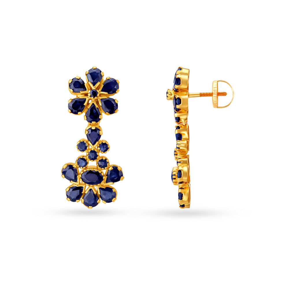 Blue sapphire deals earrings tanishq