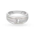 Minimalist 950 Karat Platinum And White Gold And Diamond Floral Ring,,hi-res image number null