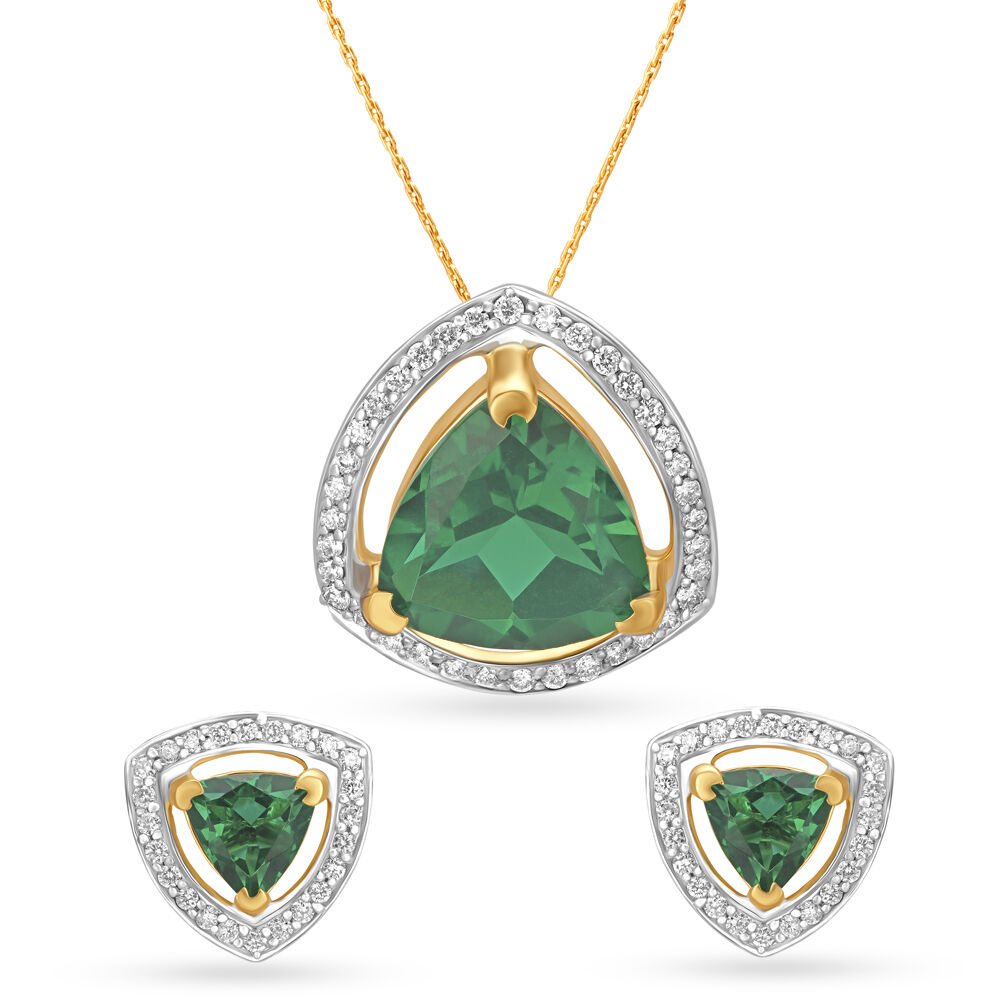 Tanishq emerald pendant sale