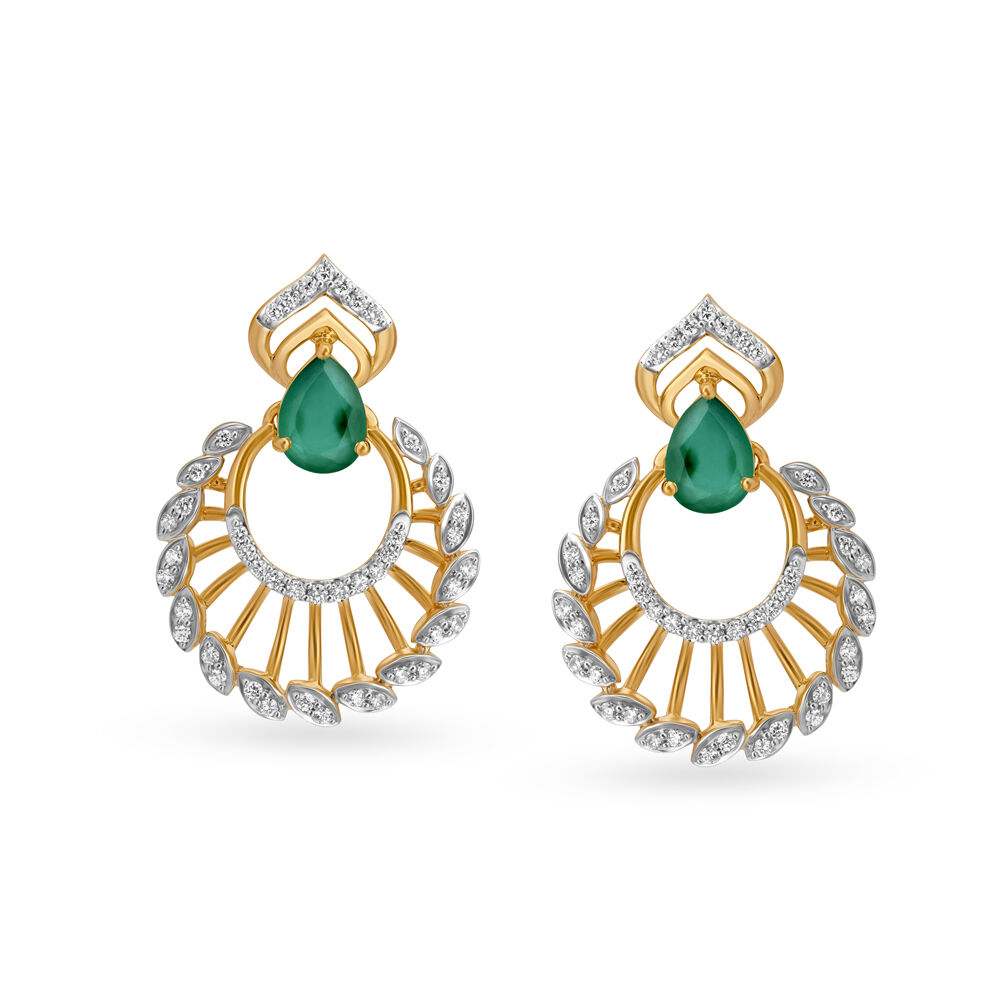 Tanishq diamond bali top
