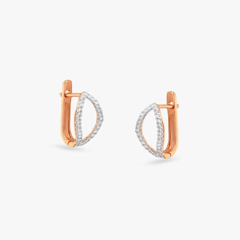 Halo Swing Diamond Hoop Earrings