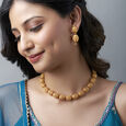 Striking Carved Beads Traditional Necklace Set,,hi-res image number null