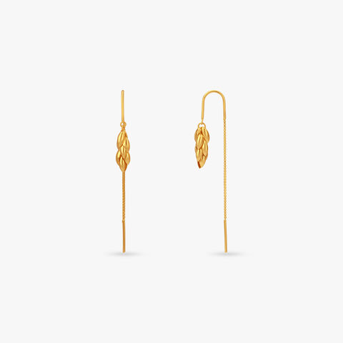 Gilded Grain Gold Hoop Earrings