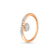 14 KT Rose Gold Reversible Halo Diamond Ring,,hi-res image number null