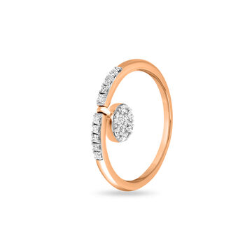 14 KT Rose Gold Reversible Halo Diamond Ring