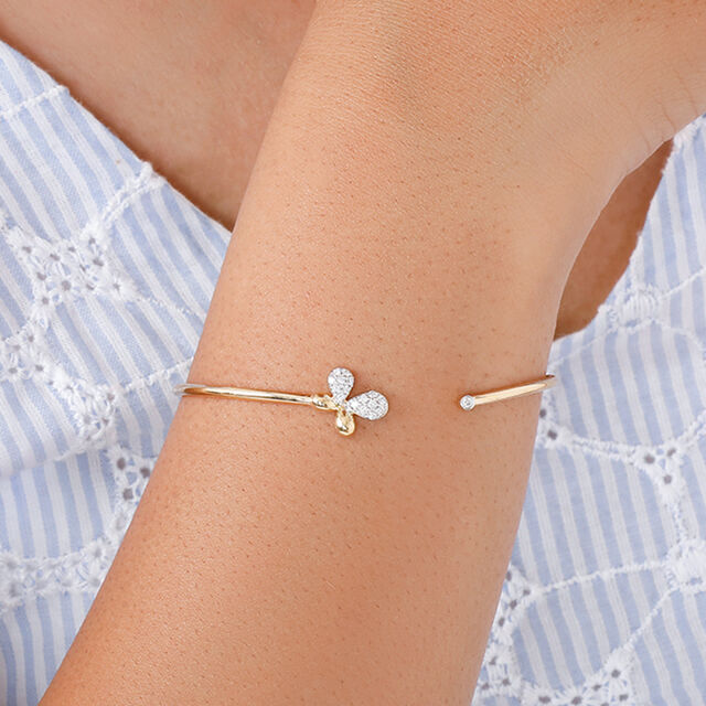 Mamma Mia 14 KT Yellow Gold Free Spirit  Bangle,,hi-res image number null