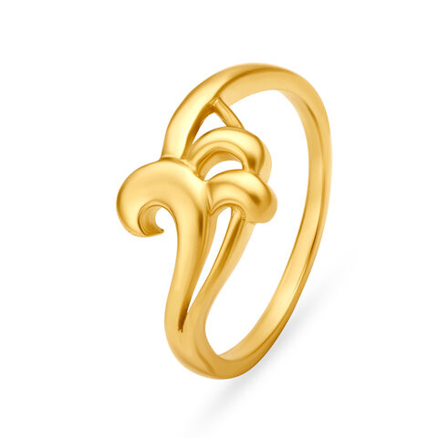 Enchanting 22 Karat Yellow Gold Abstract Motif Ring