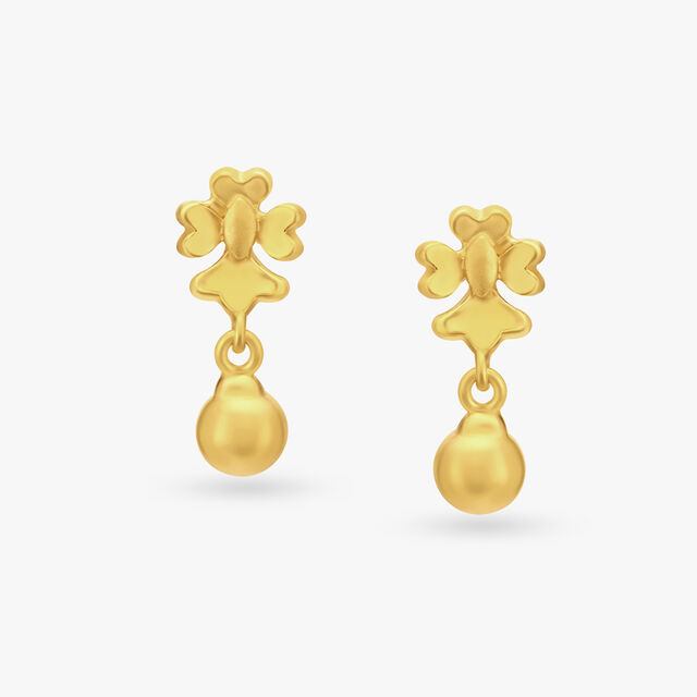 Enchanting Contemporary Gold Drop Earrings,,hi-res image number null