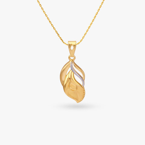 Whispering Leaf Gold Pendant