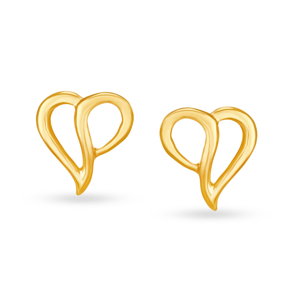 Tanishq heart shaped hot sale earrings
