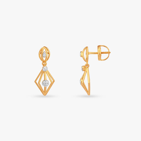 Infinite Facets Diamond Drop Earrings