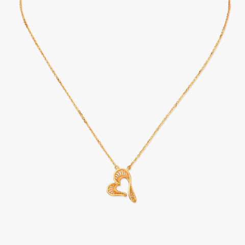 Graceful Swirl Gold Necklace