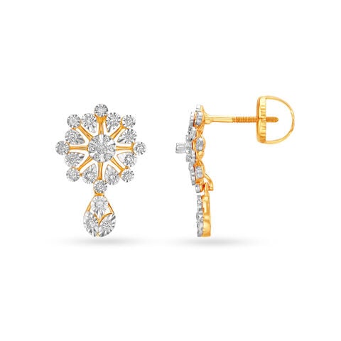 Sophisticated Floral Drop Earrings