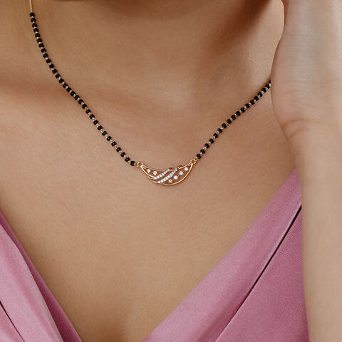 Woven Waves Gold and Diamond Mangalsutra