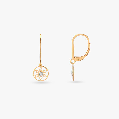 Little Twirl Diamond Hoop Earrings for Kids