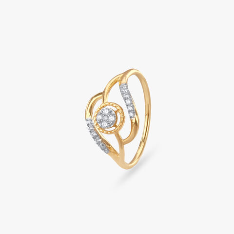 Halo Curl Diamond Ring