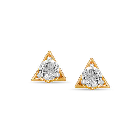Mystical Trinity Knot Solitaire Earring