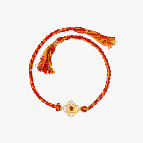 Sacred Bloom Silver Rakhi
