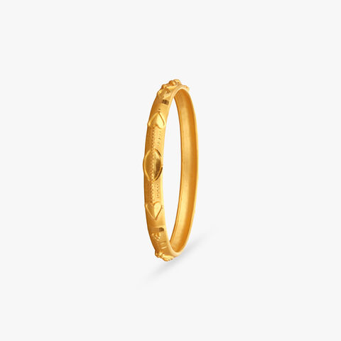Little Hearts Gold Bangle for Kids