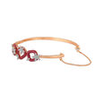 Entrancing Diamond and Ruby Bangle in Rose Gold,,hi-res image number null
