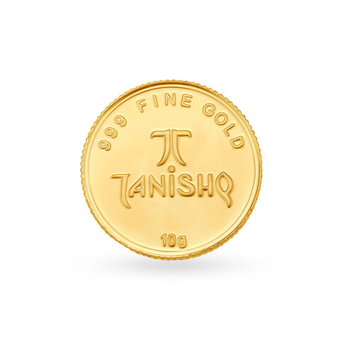 10 gram 24 Karat Gold Coin with Ganesha-Lakshmi Motif