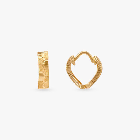 Gleam Crest Gold Hoop Earrings