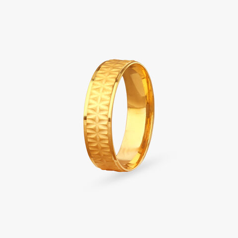 Geo Prism Gold Ring