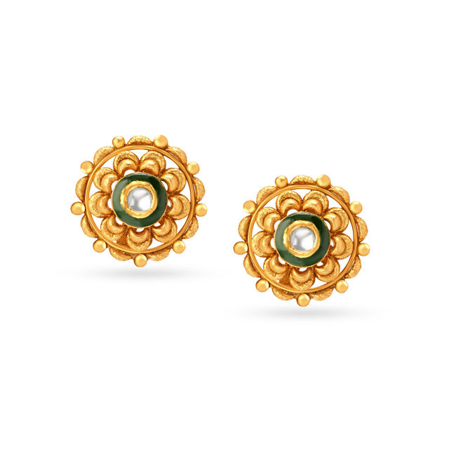 Floral Opulent Stud Earrings,,hi-res image number null