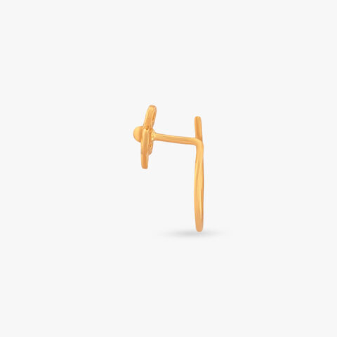 Looping Blossom Gold Nose Pin