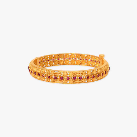 Blossom Gleam Gold Bangles