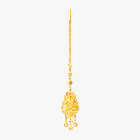 Eternal Petals Gold Maang Tikka