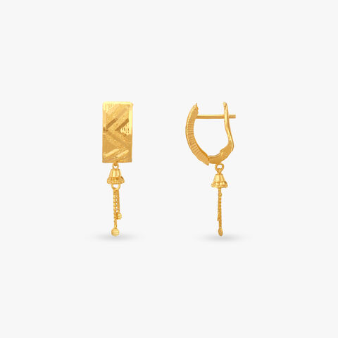 Radiance Carved Gold Hoop Earrings