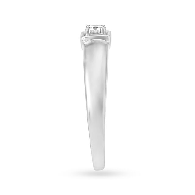 Simplistic 950 Pure Platinum And Diamond Ring,,hi-res image number null
