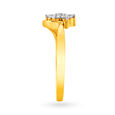 Elegant Floral Motif Seven Stone Diamond Finger Ring,,hi-res image number null