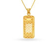 Honeycomb Style Gold Pendant For Men,,hi-res image number null