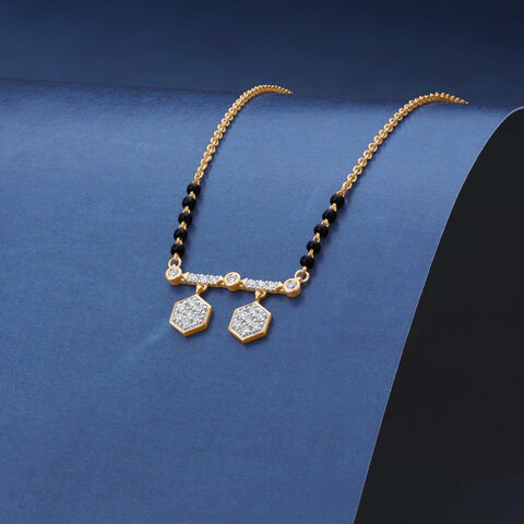 Chic Geometric Diamond Mangalsutra