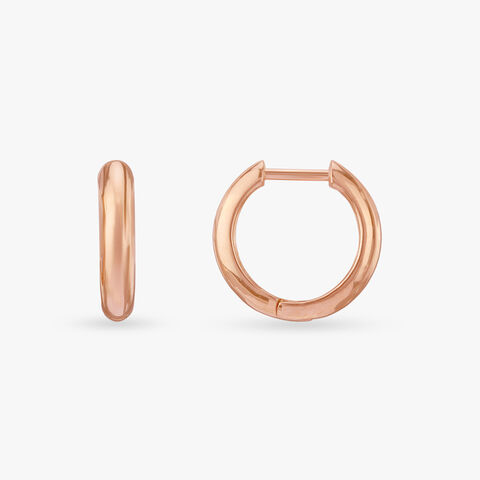 Classic Blush Gold Hoop Earrings