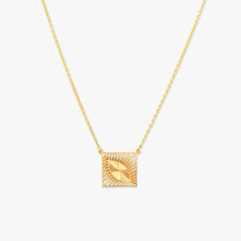 Frame Leaf Gold Necklace