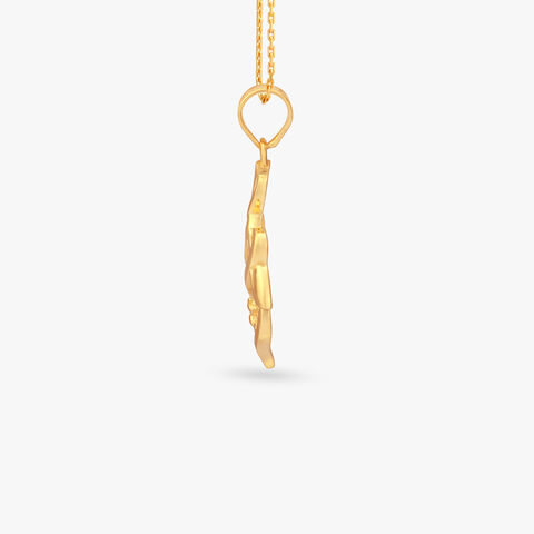 Twirl Bloom Gold Pendant