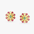 Enchanted Floral Radiant Emerald and Ruby Pendant and Earrings Set,,hi-res image number null