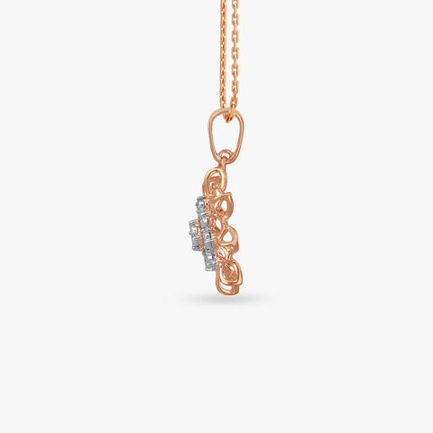 Floral Lattice Diamond Pendant