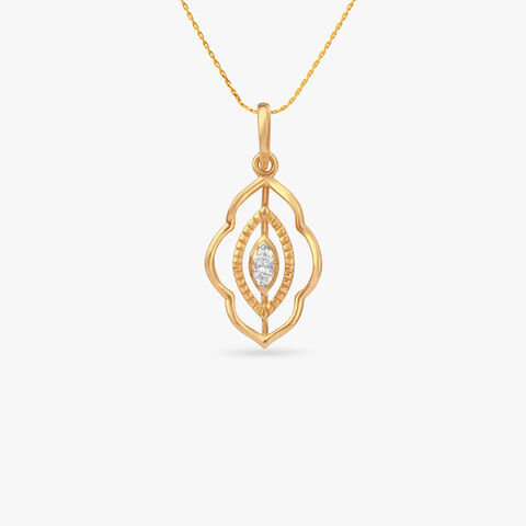 Grace Curve Diamond Pendant