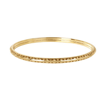 14KT Yellow Gold Pie Crust Bangle