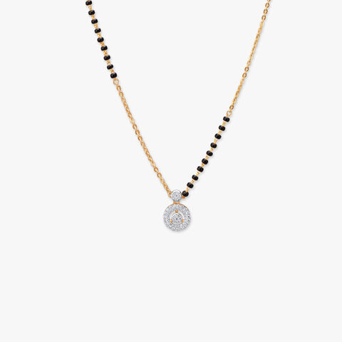 Orbiting Spark Diamond Gold Mangalsutra